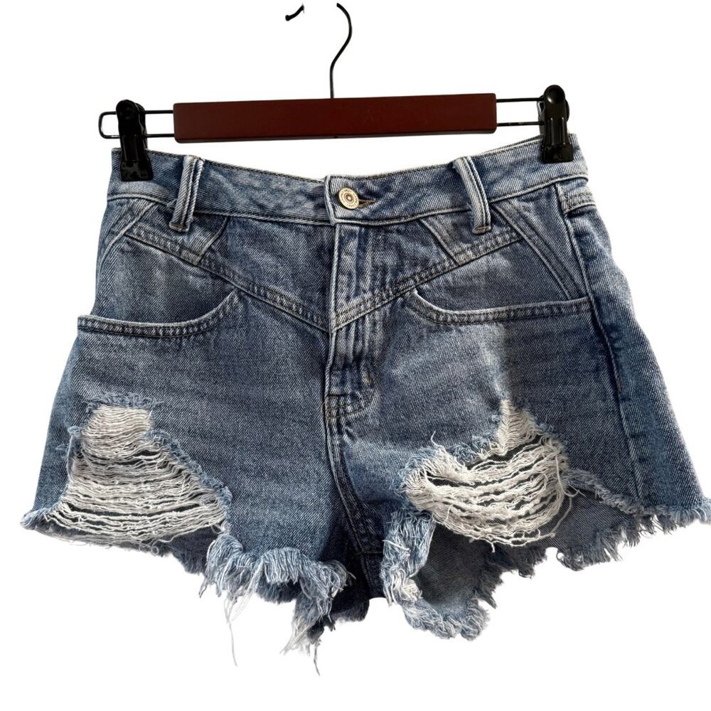 Happily Grey Women’s Distressed Jean Shorts Size 3